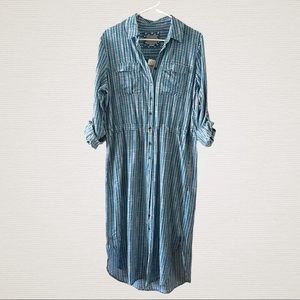 Maeve | Anthro Jemima Midi Long Sleeve Shirt Dress Sz. 8